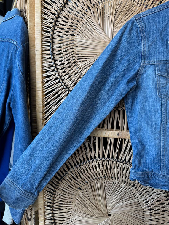 Y2K Old Navy Blue Denim Jacket Women's Size Small
