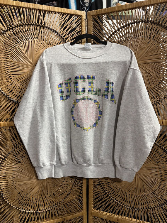 90s Signal UCLA Bruins Gray College Crewneck Sweatshirt Size XL