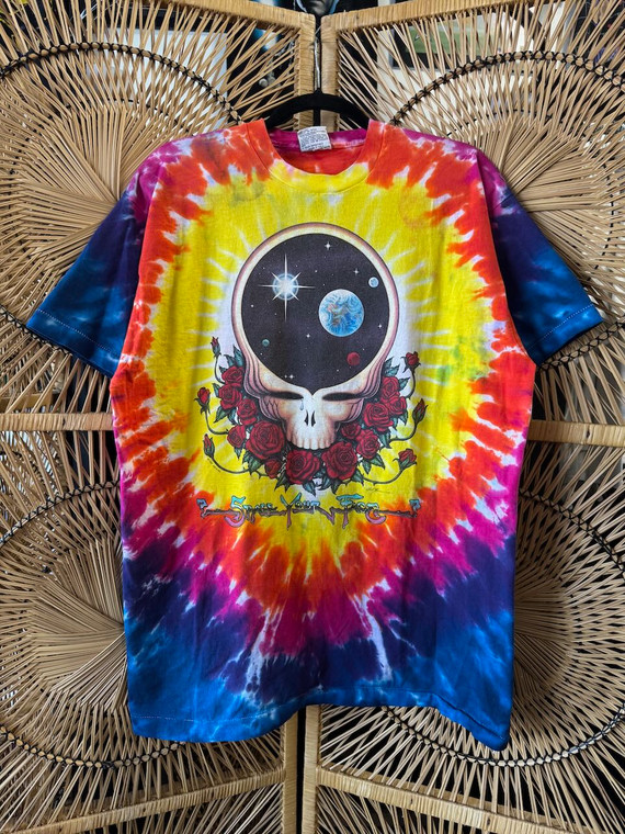 Vintage 90s 1992 Liquid Blue Grateful Dead Space Your Face  Tie Dye T-Shirt Size XL
