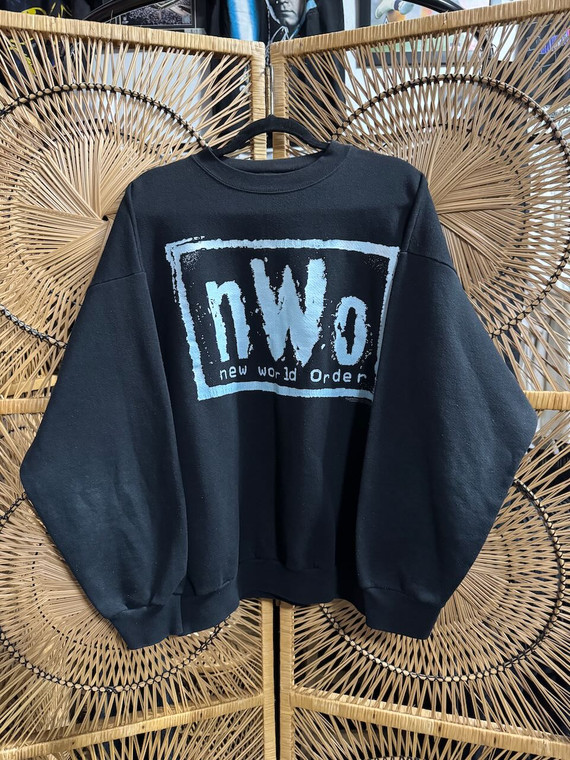 Vtg 1998 WWF WWE NWO White Black Crewneck Sweatshirt Size X-Large XL