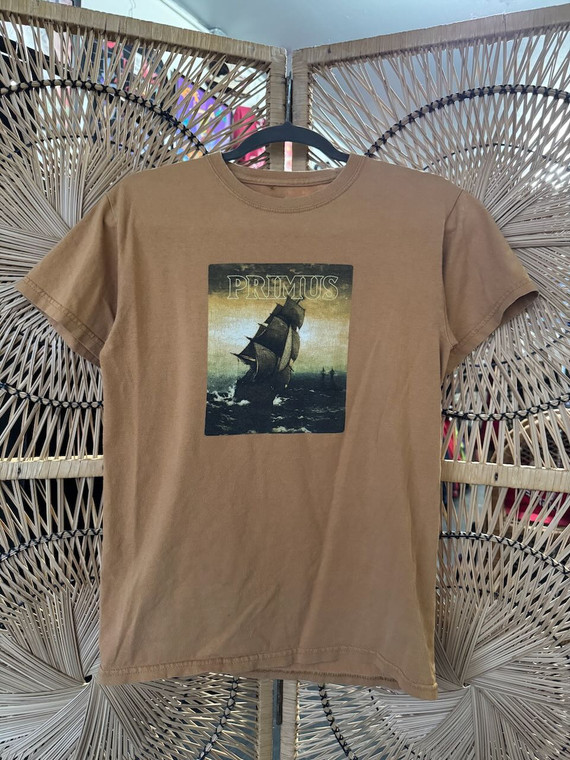 Vintage 90s Primus The Seas Of Cheese Rock Band Dark Orange T-shirt Size Medium