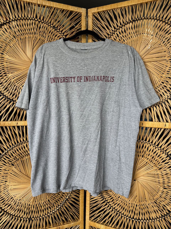 Vintage Y2K University Of Indianapolis Greyhounds Grey T-Shirt Size XL X-Large