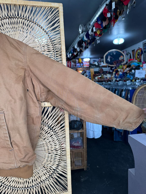 Carhartt Hooded Work Jacket Sandstone Size 2XL XXL