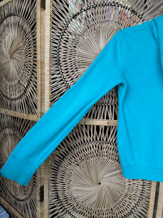 Y2K Aeropostale New York Aqua Teal Full Zip Hoodie Sweatshirt Women's Size Medium