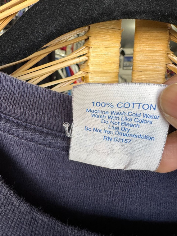 Vtg 90s Majestic Indiana Pacers Basketball Logo Navy Blue Long Sleeve T-Shirt Size XXXL 3XL