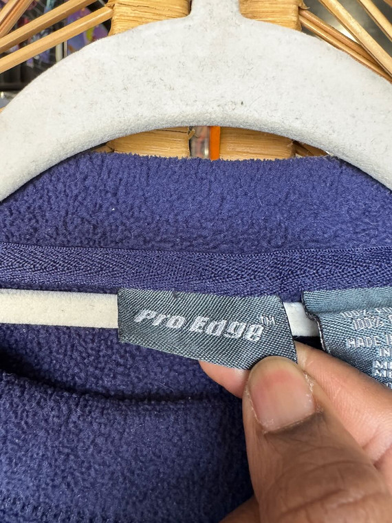 Vintage Y2K Pro Edge NBA Indiana Pacers Navy Blue Crewneck Fleece Sweatshirt Size Medium