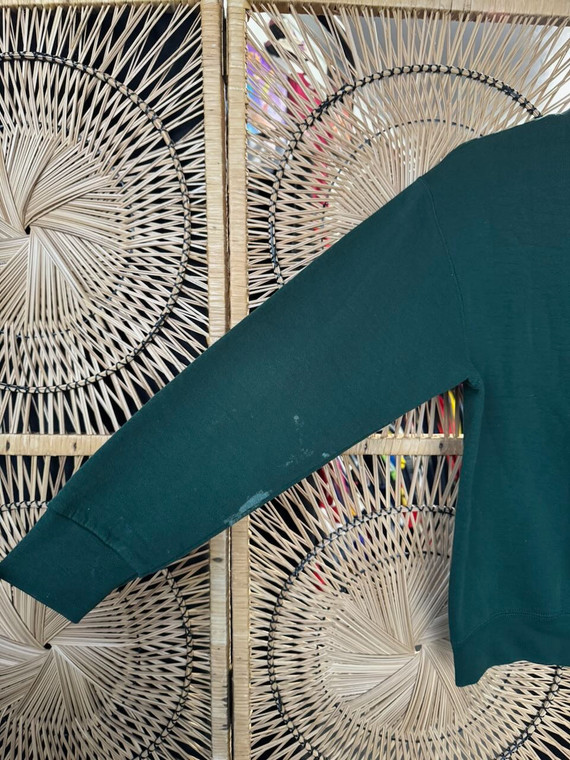 Vtg University Of Notre Dame Forest Green Crewneck Sweatshirt Size Medium
