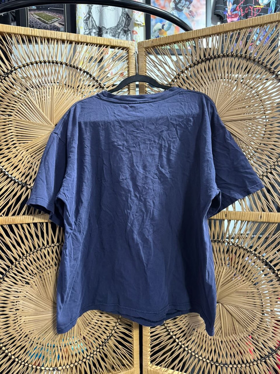 Vtg 90s University Of Notre Dame Fighting Irish Navy T-Shirt Size X-Large XL