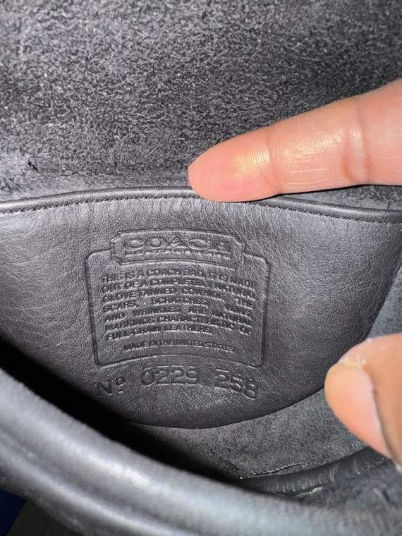 Vintage 90s Coach #9826 Mini Convertible Black Belt Bag