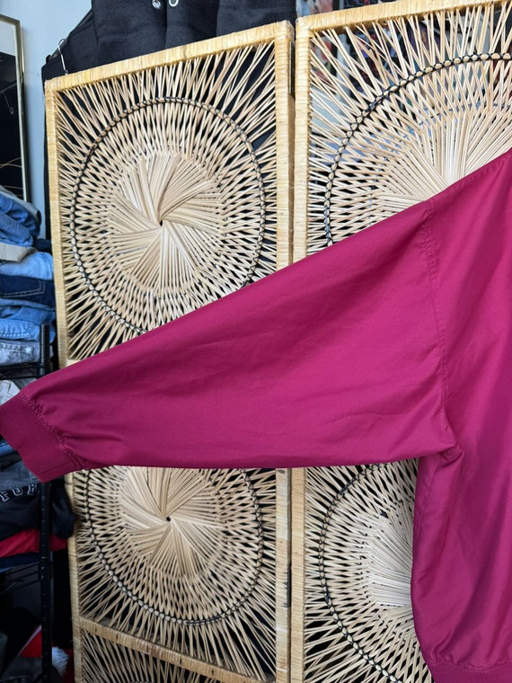 Y2K Pro Player Indiana University IU Hoosiers V-Neck Burgundy Windbreaker Pullover Size 2XL XXL