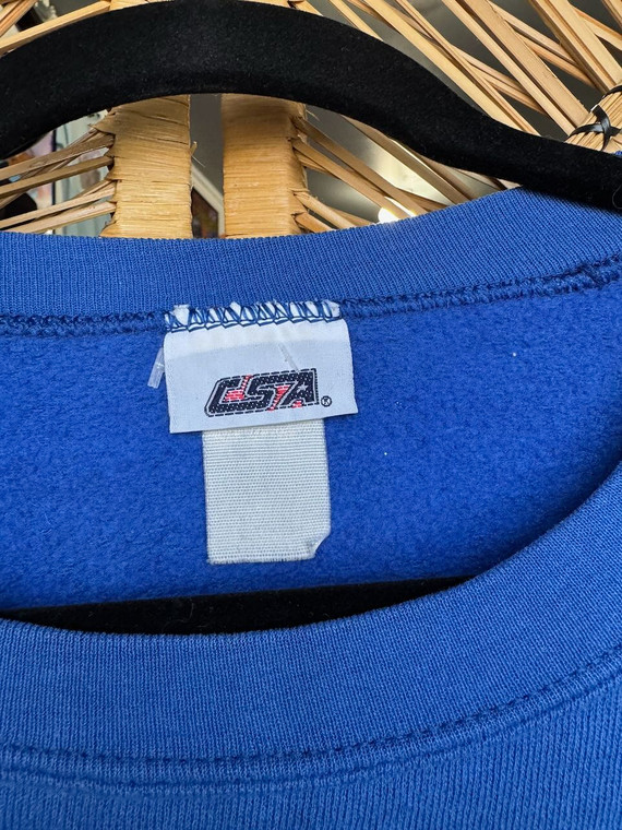 Vtg 90s CSA NFL Indianapolis Colts Embroidered Blue Crewneck Sweatshirt Size XXL 2XL