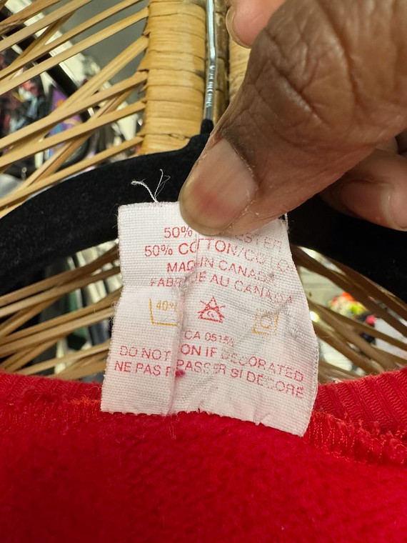 Vintage 80s 1985 Muppet Institute Of Technology Red Youth Crewneck Size Small