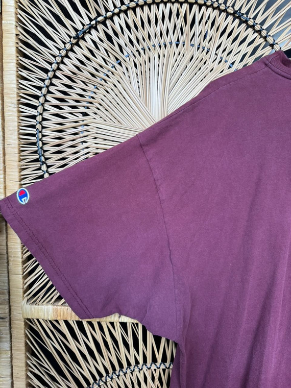 Vintage Y2K Champion University Of Indianapolis Greyhounds Football Burgundy T-Shirt Size XXL 2XL