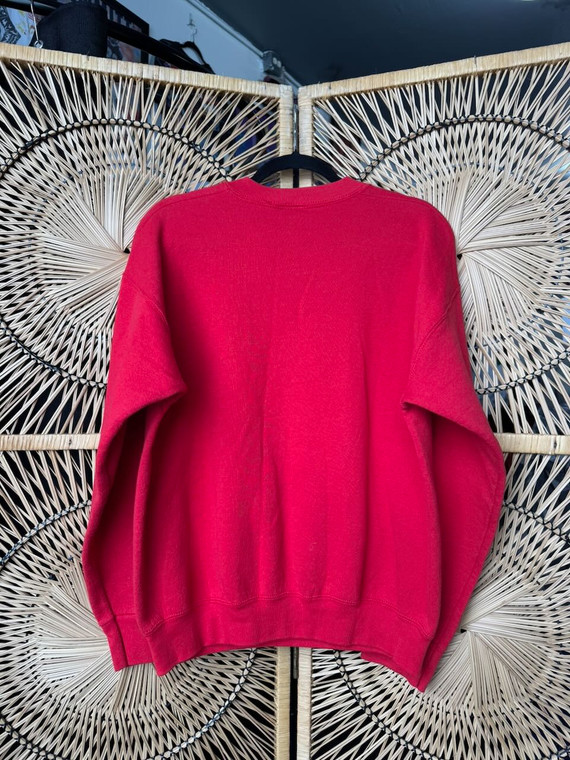 Vintage 90s 1996 Looney Tunes Tasmanian Devil "Taz" Breakthrough Red Crewneck Sweatshirt Size Large