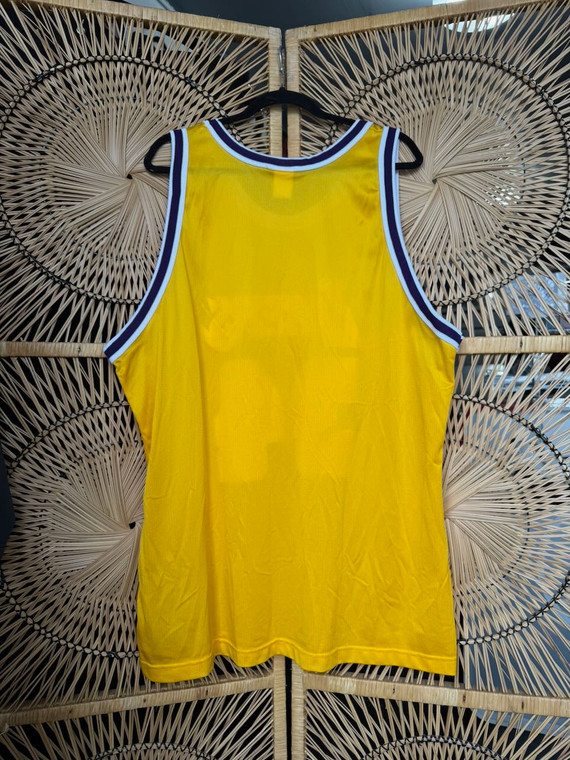 90s Champion NBA Shaq Shaquille O Neal #34 Los Angeles Lakers Yellow Jersey Size 52