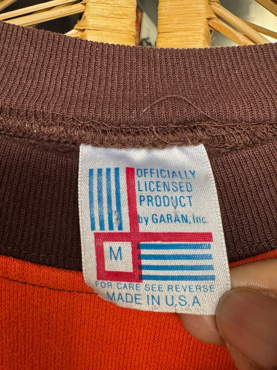 Vtg 80s Garan, Inc. NFL Cleveland Browns Tricolor Crewneck Sweatshirt Size Medium