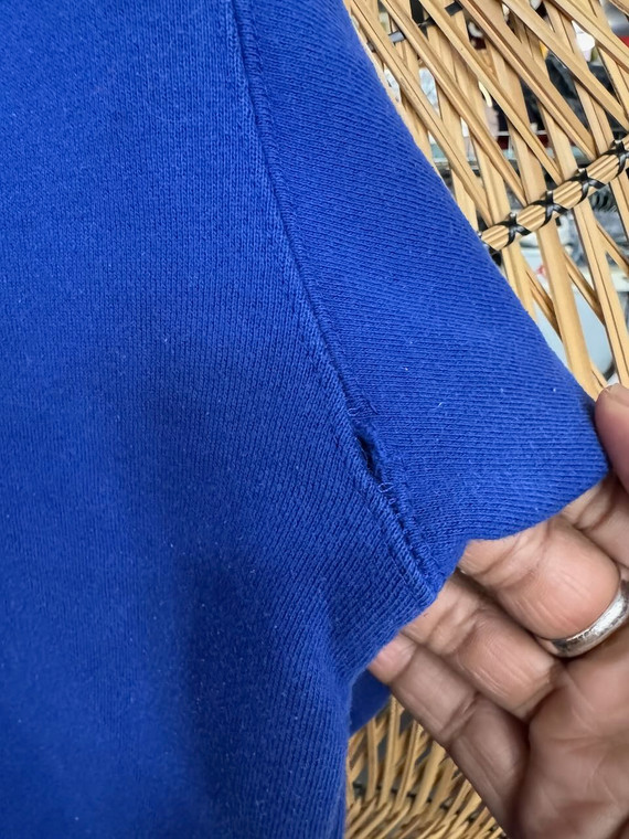 Vintage 90s Tommy Hilfiger Blue Crewneck Sweatshirt Size Medium