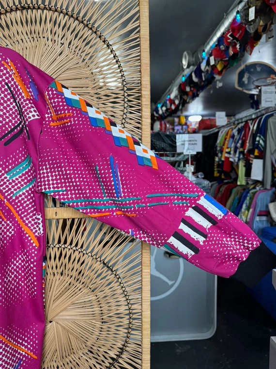 Vintage Lotto Pink Multicolor Long Sleeve Soccer Goalie Jersey Size XL