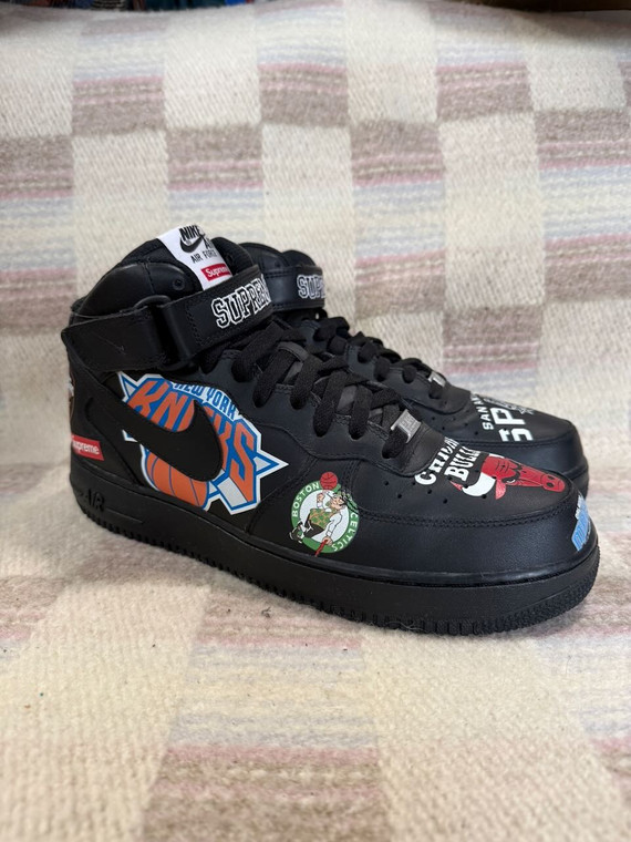 Nike Air Force 1 Mid Supreme NBA Black AQ8017-001 Men’s Size 11