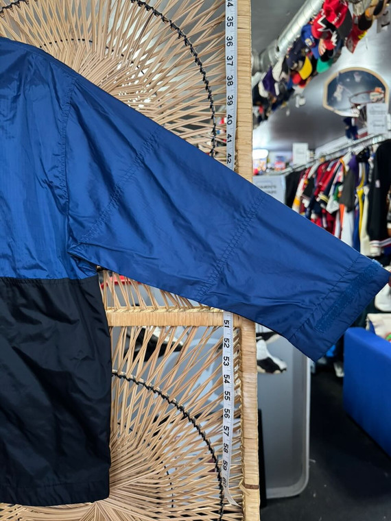Vtg 90s Nike Tricolor Blue Anorak Windbreaker Size Medium