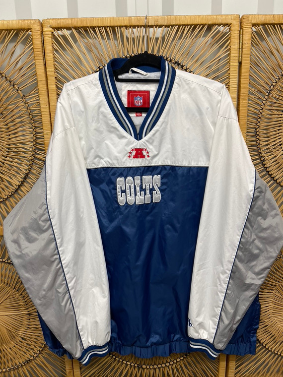 NFL Indianapolis Colts NFL Pullover Blue & White Windbreaker Size 2XL
