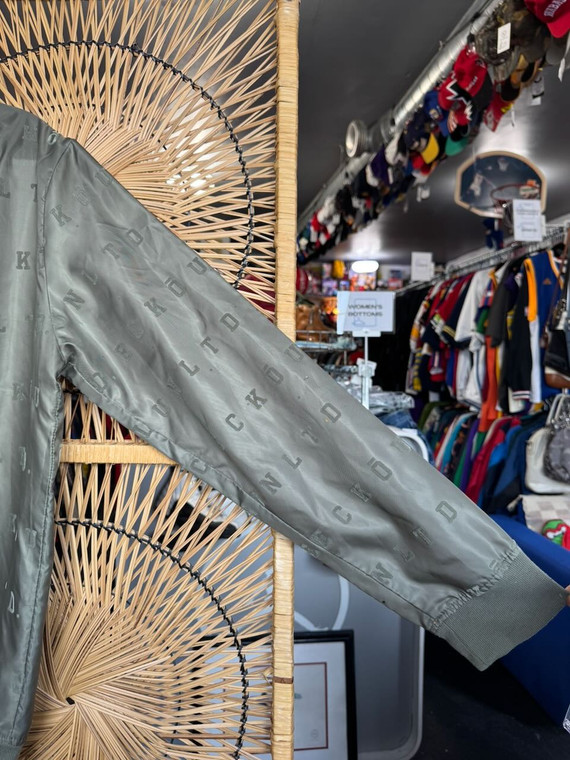 Y2K Ecko Unltd Army Green Satin Bomber Jacket Size Medium