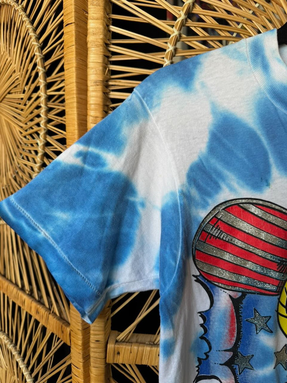 Vtg 90s 1996 Looney Tunes USA Tweety Bird Blue Tie Dye T-Shirt Size Large