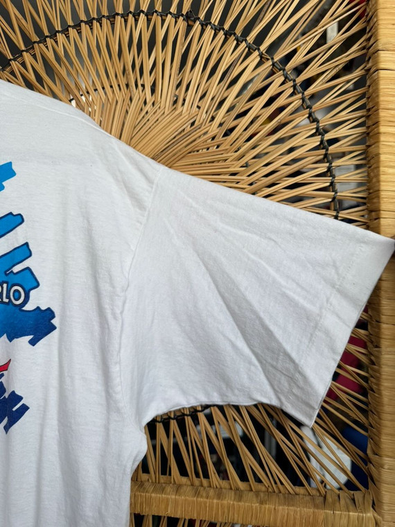 Vintage 90's 1995 NASCAR Jeff Gordon Dupont Racing Double-Sided White Graphic T-Shirt Size XL X-Large