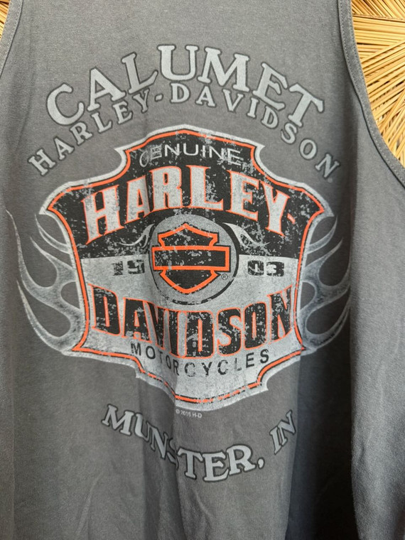 Harley Davidson HD Motorcycles Calumet Munster, IN Dark Grey Tank Size XXL