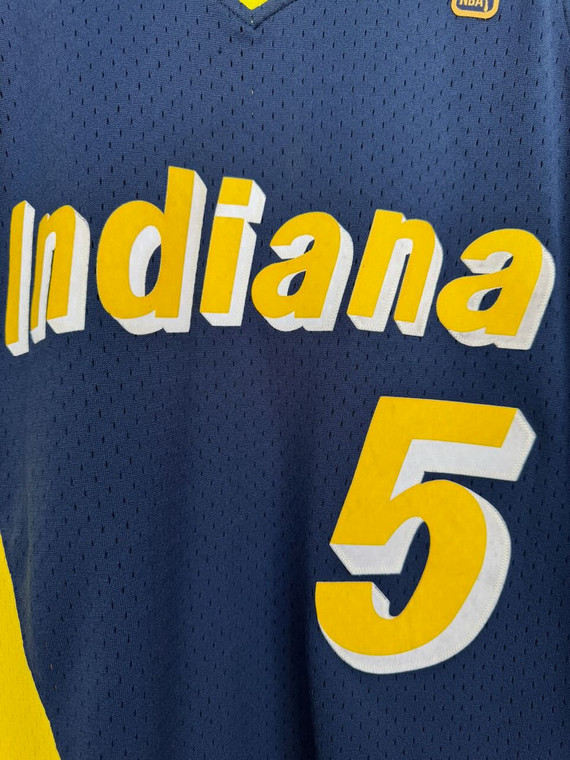 Mitchell & Ness NBA Pacers Indianapolis Jalen Rose #5 Basketball Multicolored Jersey Size XL X-Large