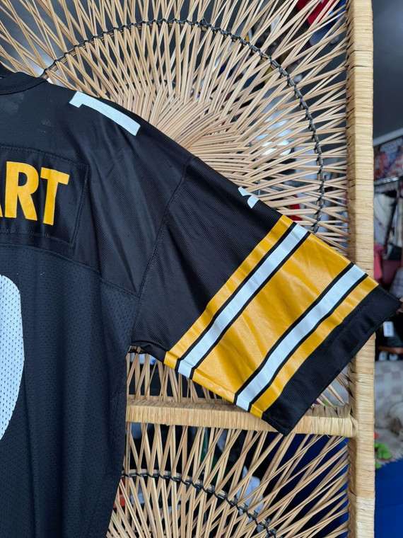 90s Starter NFL Pittsburgh Steelers Kordell Stewart #10 Black Football Jersey Size Large
