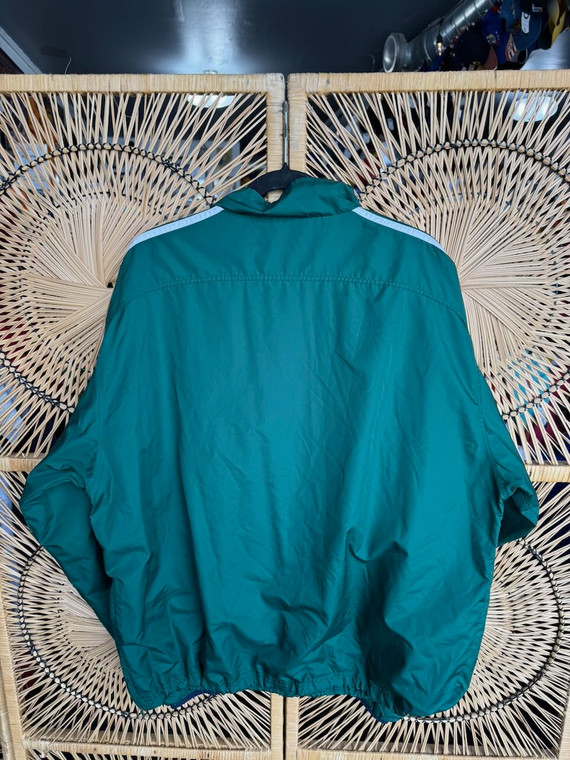 Vintage Adidas University Of Notre Dame Green Quarter Zip Windbreaker Size X-Large XL
