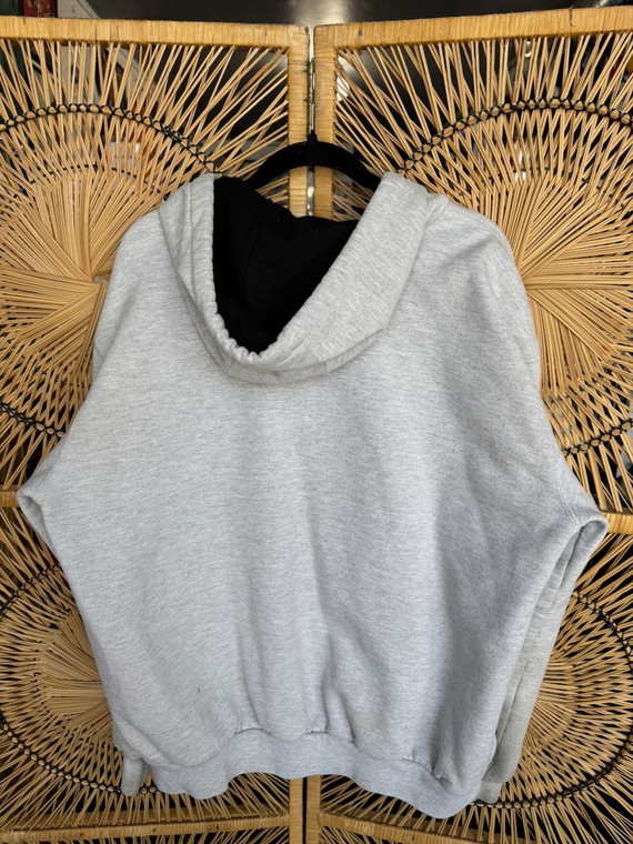 Vintage Carhartt Lined Light Gray Full Zip Hooded Sweatshirt Size Large