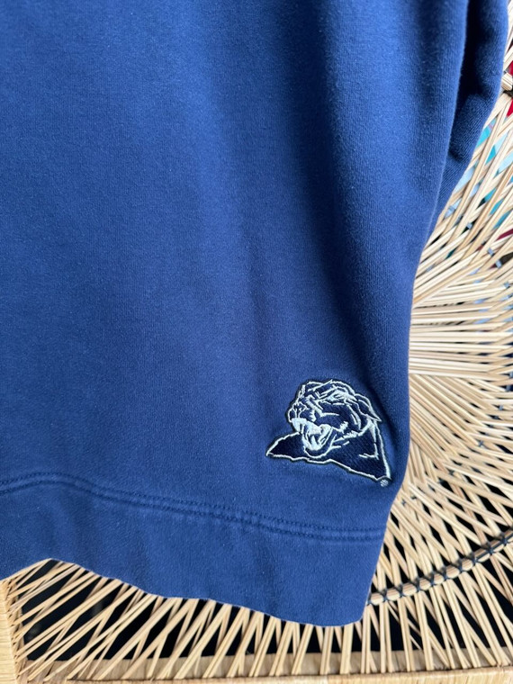 Vtg Y2K Nike Team Pittsburgh University Panthers Navy Blue & Yellow Hoodie Sweatshirt Size Large