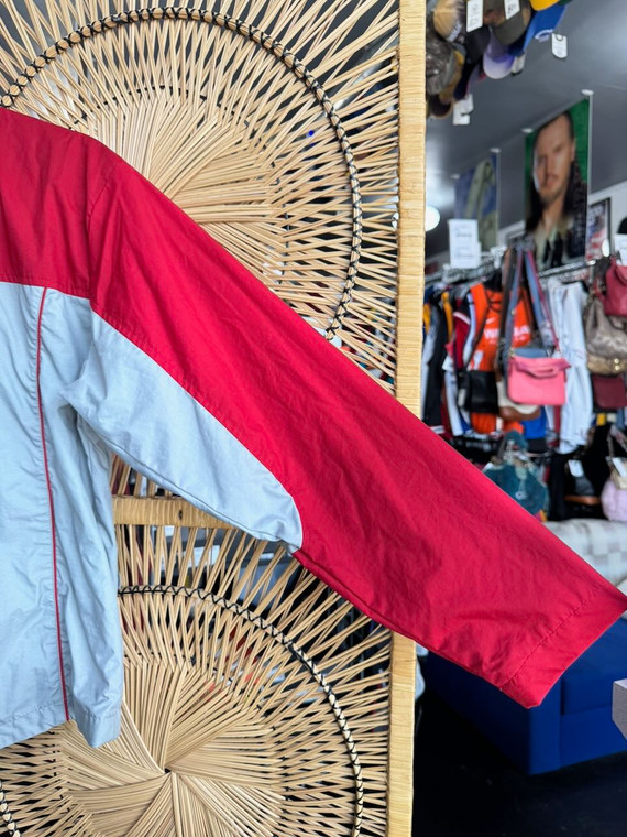Vintage Y2K Nike Red & Grey Women's Windbreaker Jacket Size Small