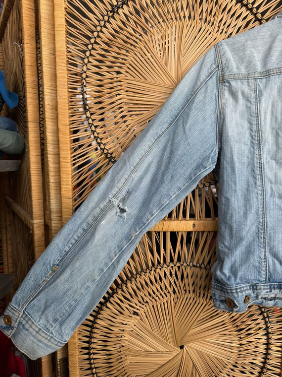 Vintage Polo Jeans Company Ralph Lauren Women's Blue Denim Jacket Size Large