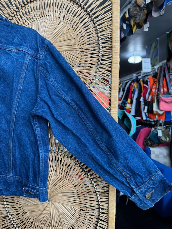 Vintage 90s LEE True Blue Denim Button Jacket Size 42 Regular