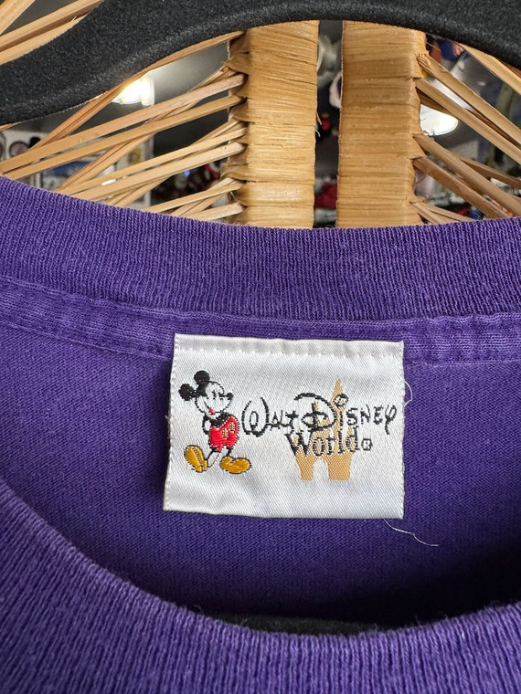 Y2K Disney Tinkerbell "Mood Subject To Change" Purple Crewneck Sweatshirt Size XL