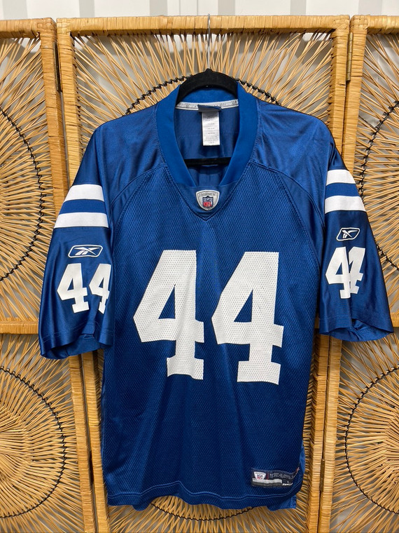 Y2K Reebok NFL Indianapolis Colts Dallas Clark #44 Blue Jersey Size Large L