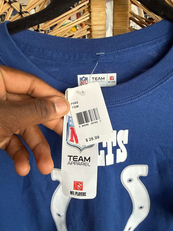DS Y2K NFL Indianapolis Colts Andrew Luck #12 Blue T-Shirt Size Large