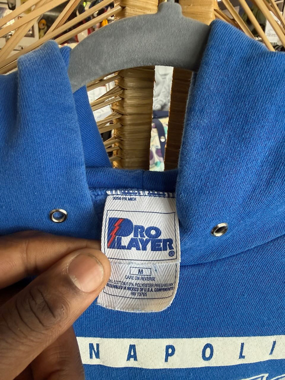 Vintage 90s Indianapolis Colts Blue Sweatshirt Hoodie Size Medium