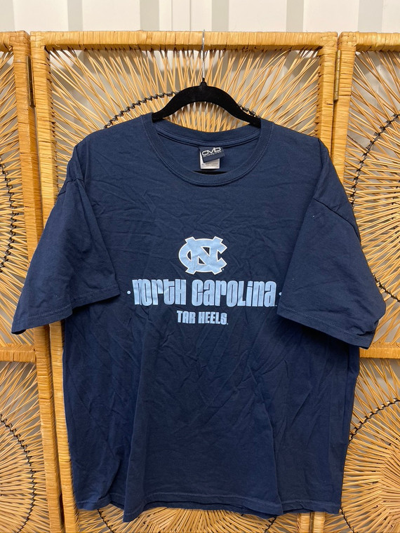 Y2K University of North Carolina UNC Tar Heels Navy Blue T-Shirt Size XL