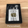 Hip Flask Gift Set - Silver Personalised