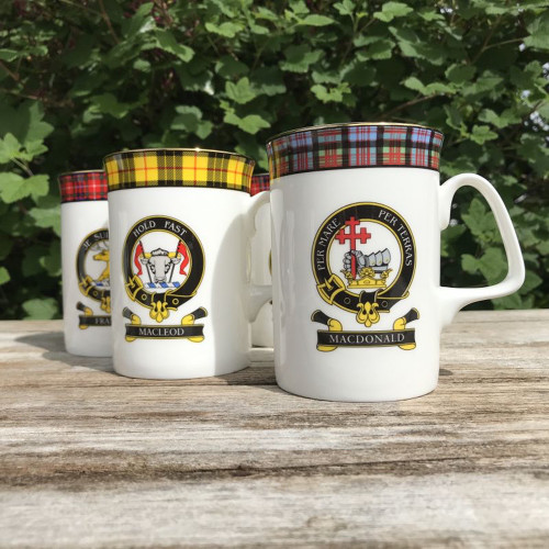 A selection of Scottish Clan Mugs