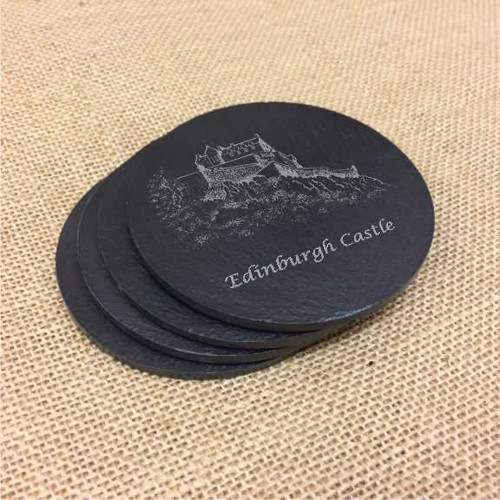 Edinburgh Castle Slate Coasters