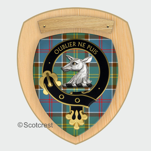 Colville Tartan Crest Bedding Set - Golden Thistle Style