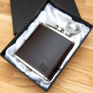 Hip Flask & Cufflinks