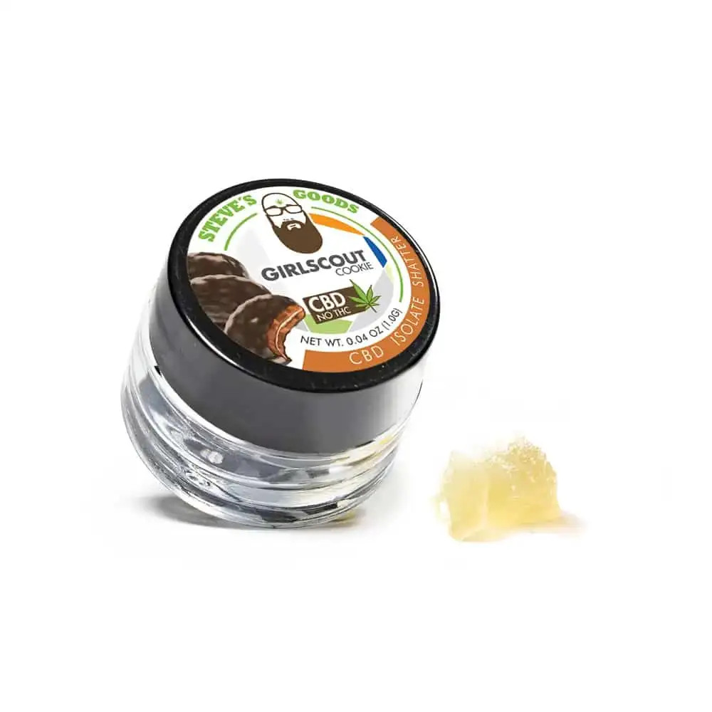 Girl Scout Cookies CBD Shatter | 500 mg CBD | Steve's Goods