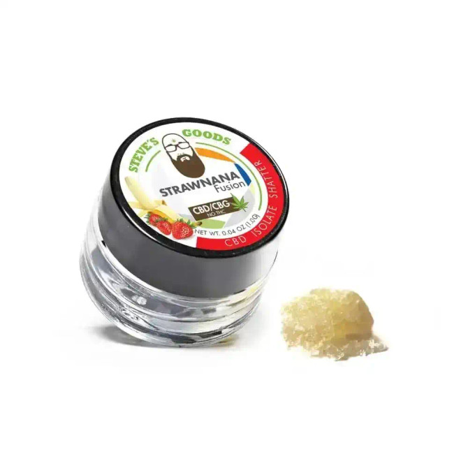 Strawnana CBD Shatter Concentrate Dabs | Steve's Goods
