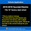 Hyundai Elantra 15" hubcap 2010-2016 - Professionally Reconditioned